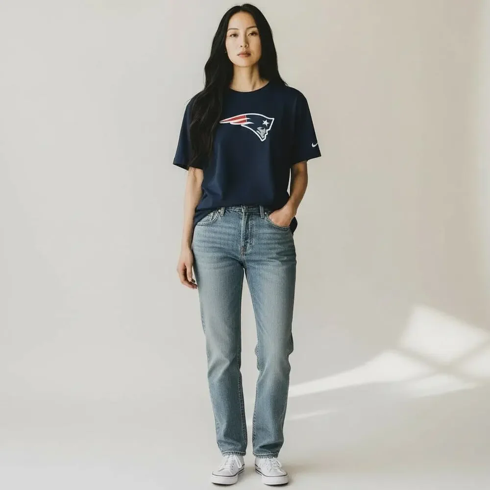 Nike NFL New England Patriots Prime Time T-Shirt NWT Women's Sz M Navy Sporty